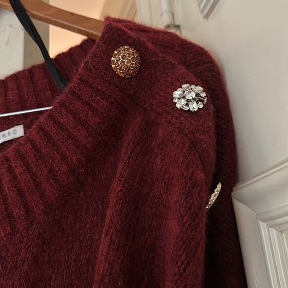 Veronica beard off shoulder beaded sweater - Picture 4 of 4